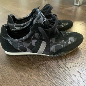 Coach: black and grey running shoe, size 7.5